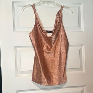 Gold Asymmetrical Backless Camisole